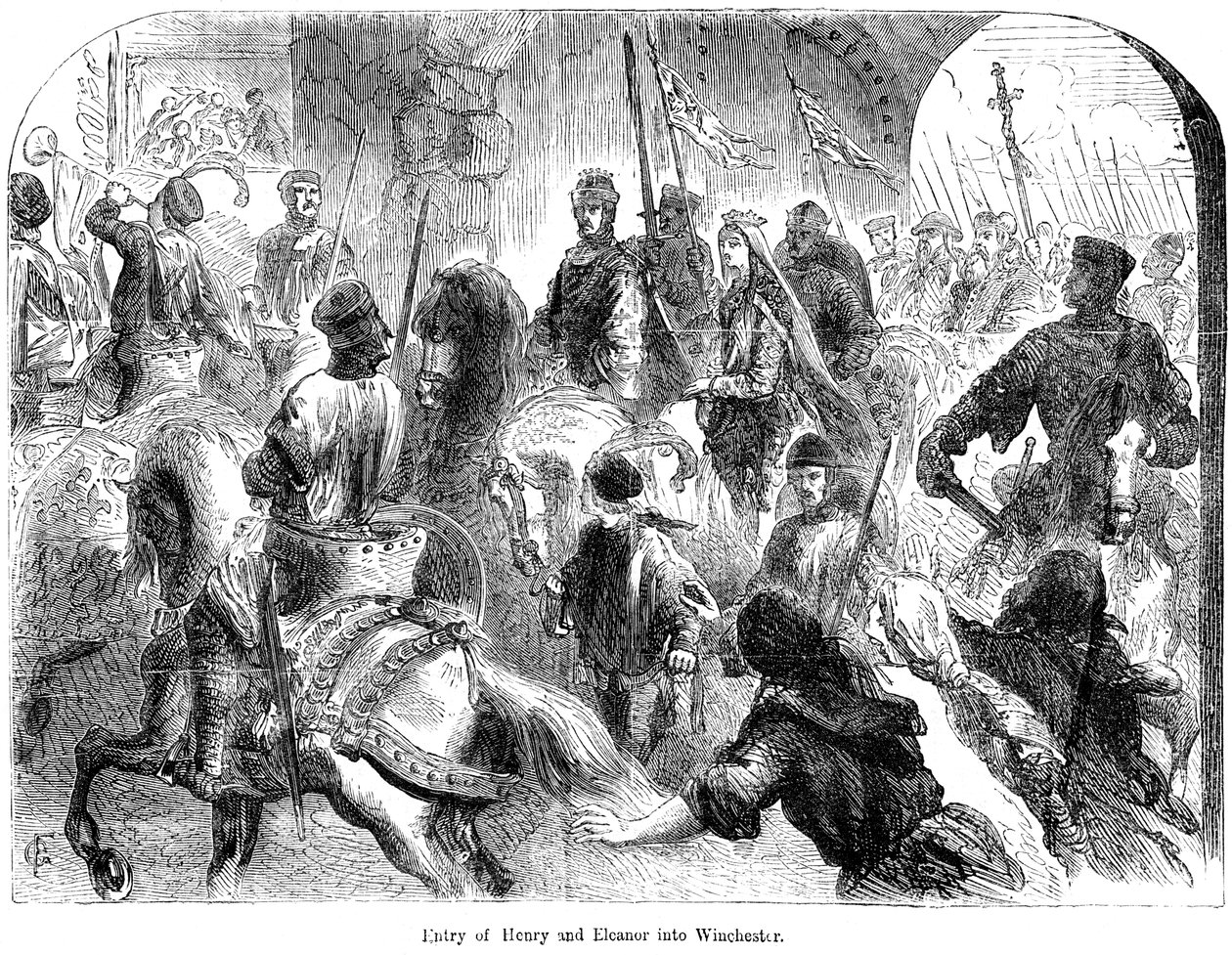 Entry of Henry and Eleanor into Winchester by Unbekannt