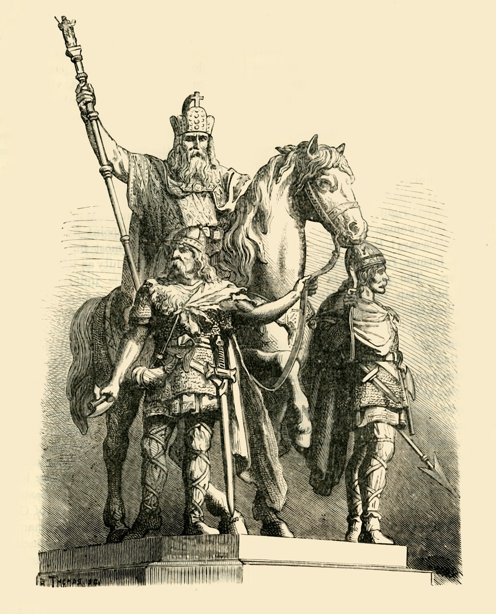 Equestrian Statue of Charlemagne, Paris, 1890 by Unbekannt