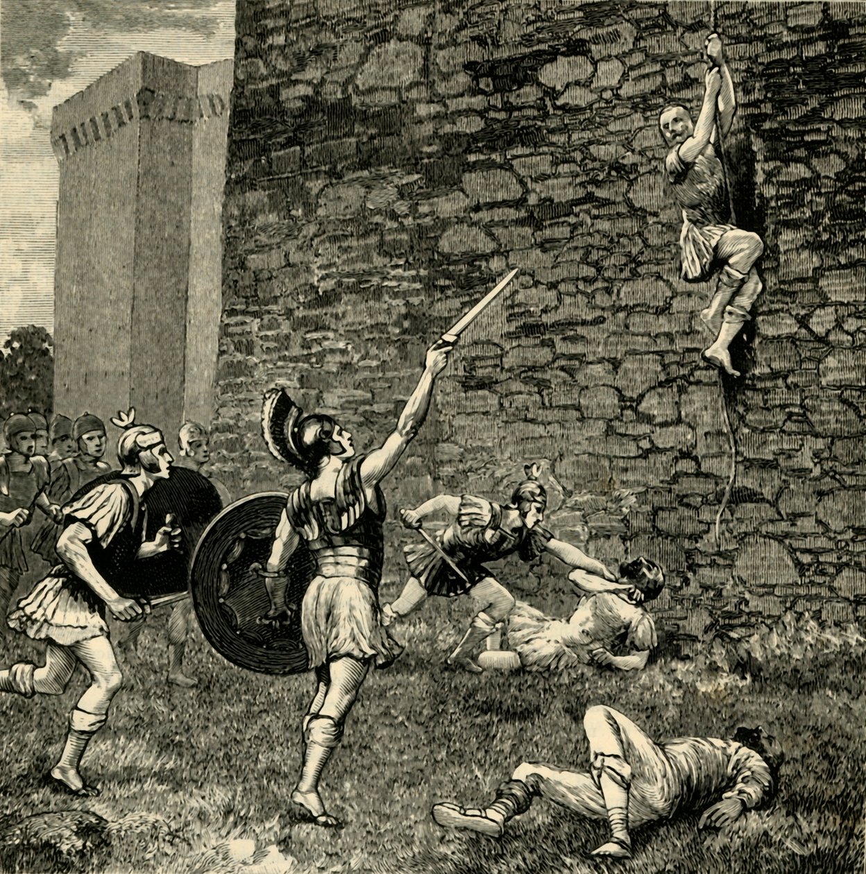 Escape of Marius the Younger at Praeneste, 1890 by Unbekannt