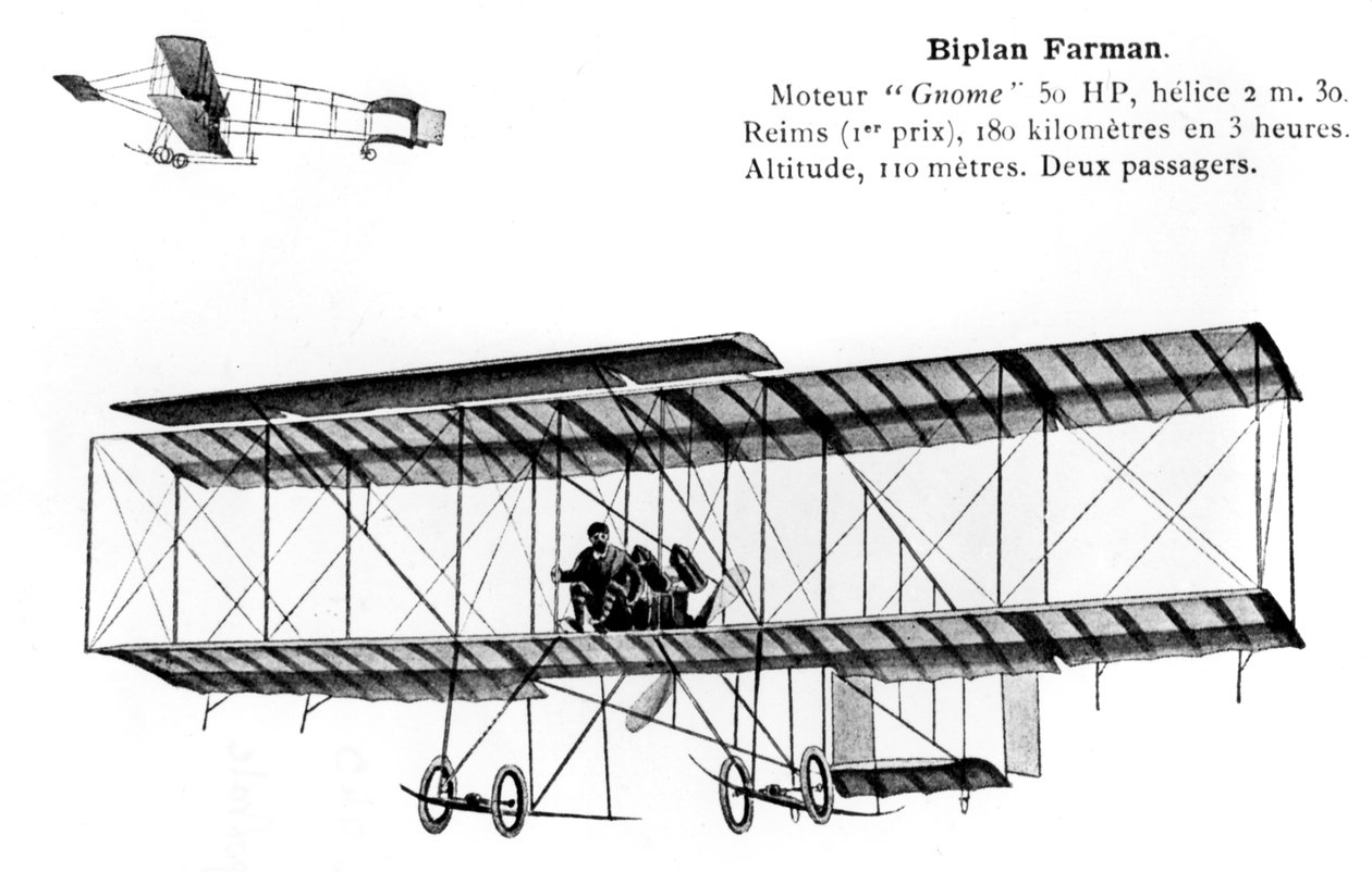 Farman biplane by Unbekannt