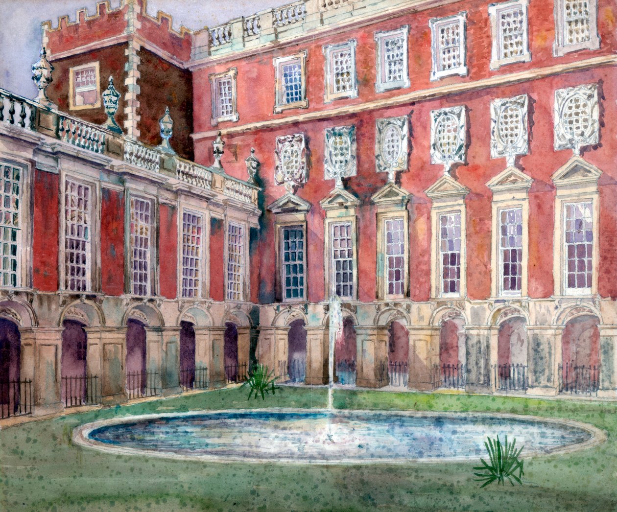 Fountain at Hampton Court Palace by Unbekannt