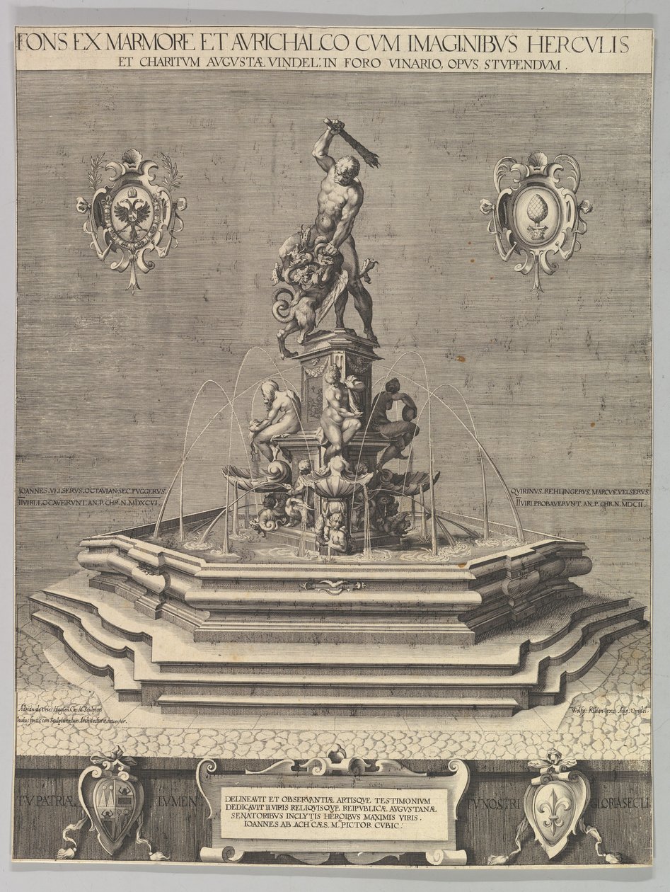 Fountain of Hercules in Augsburg by Unbekannt