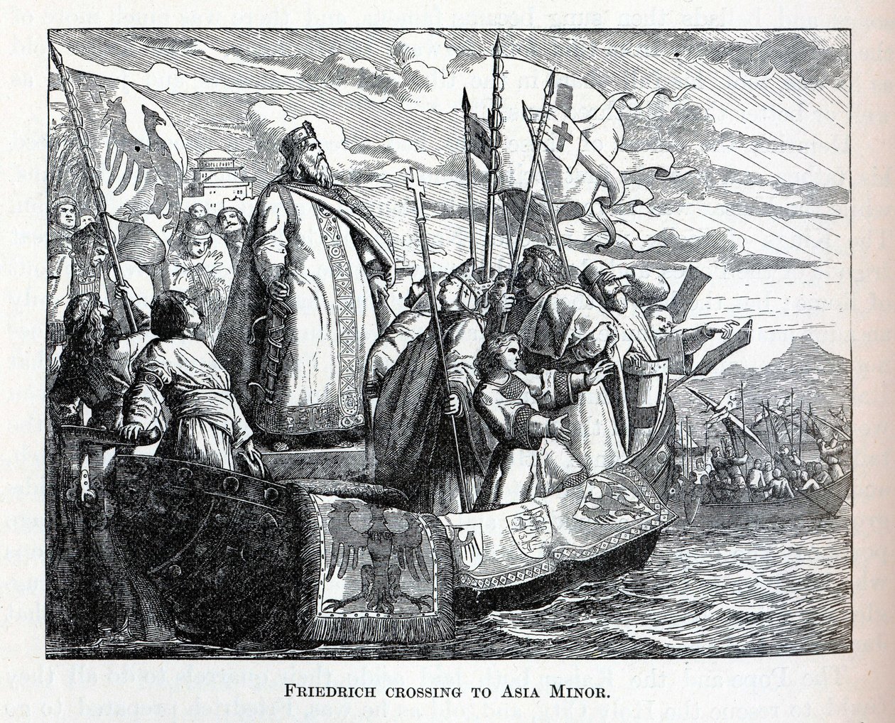 Friedrich crossing to Asia Minor by Unbekannt