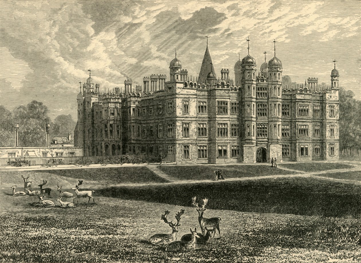 Front of Burghley House by Unbekannt