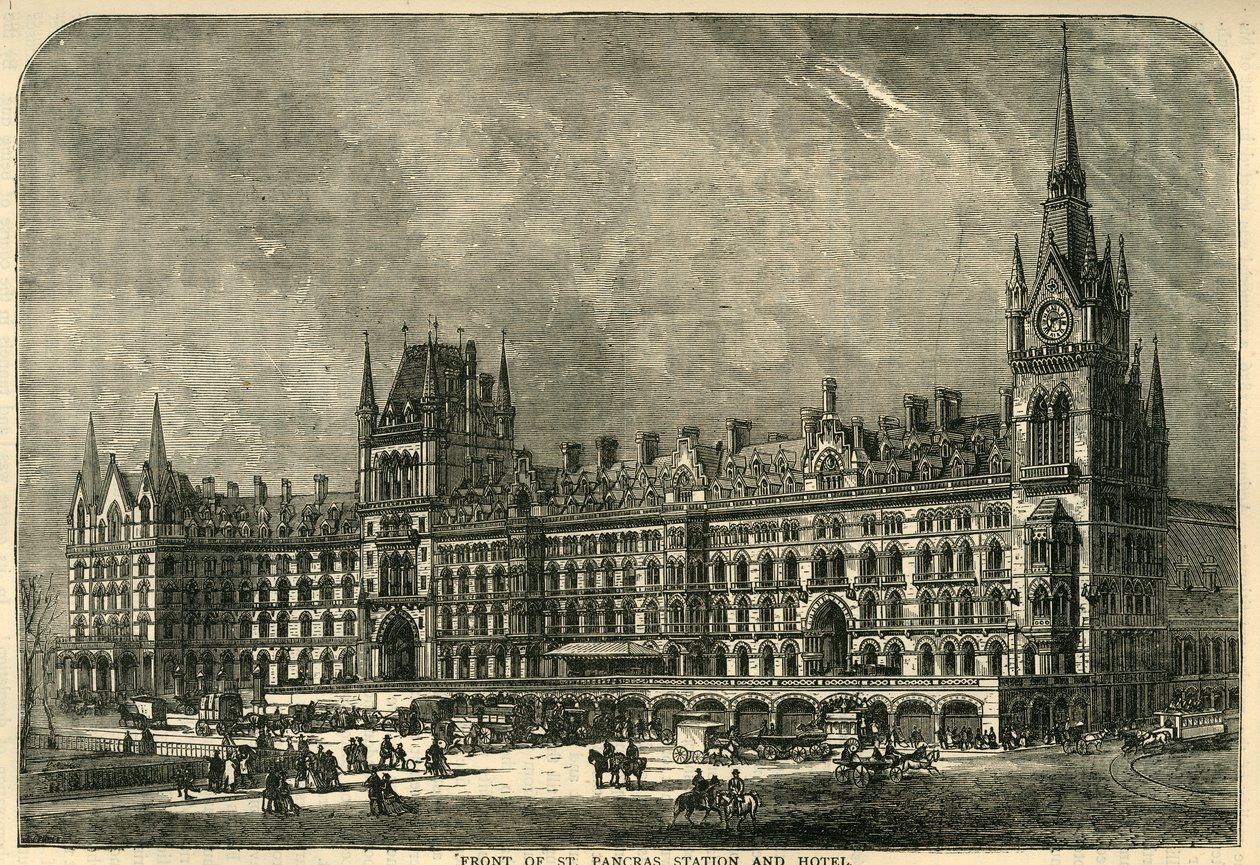 Front of St. Pancras Station and Hotel by Unbekannt