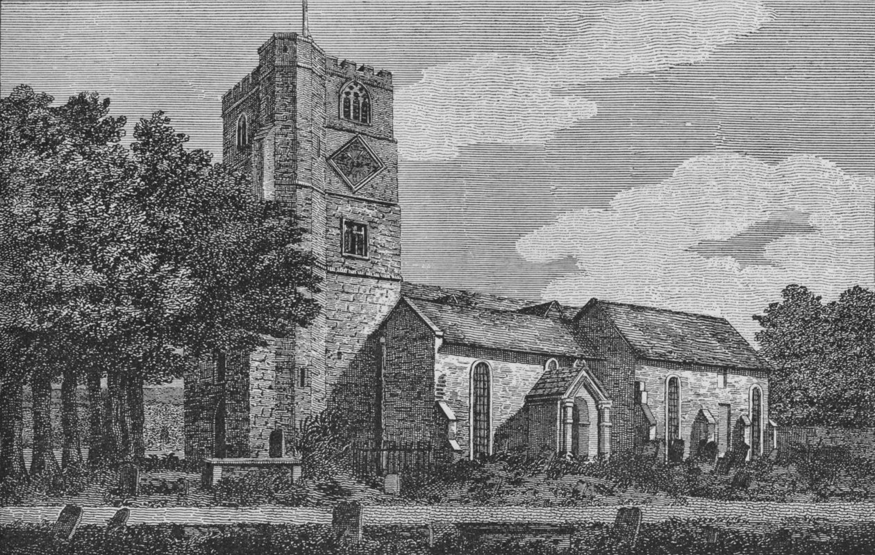 Fulham Church in 1812 1911 by Unbekannt