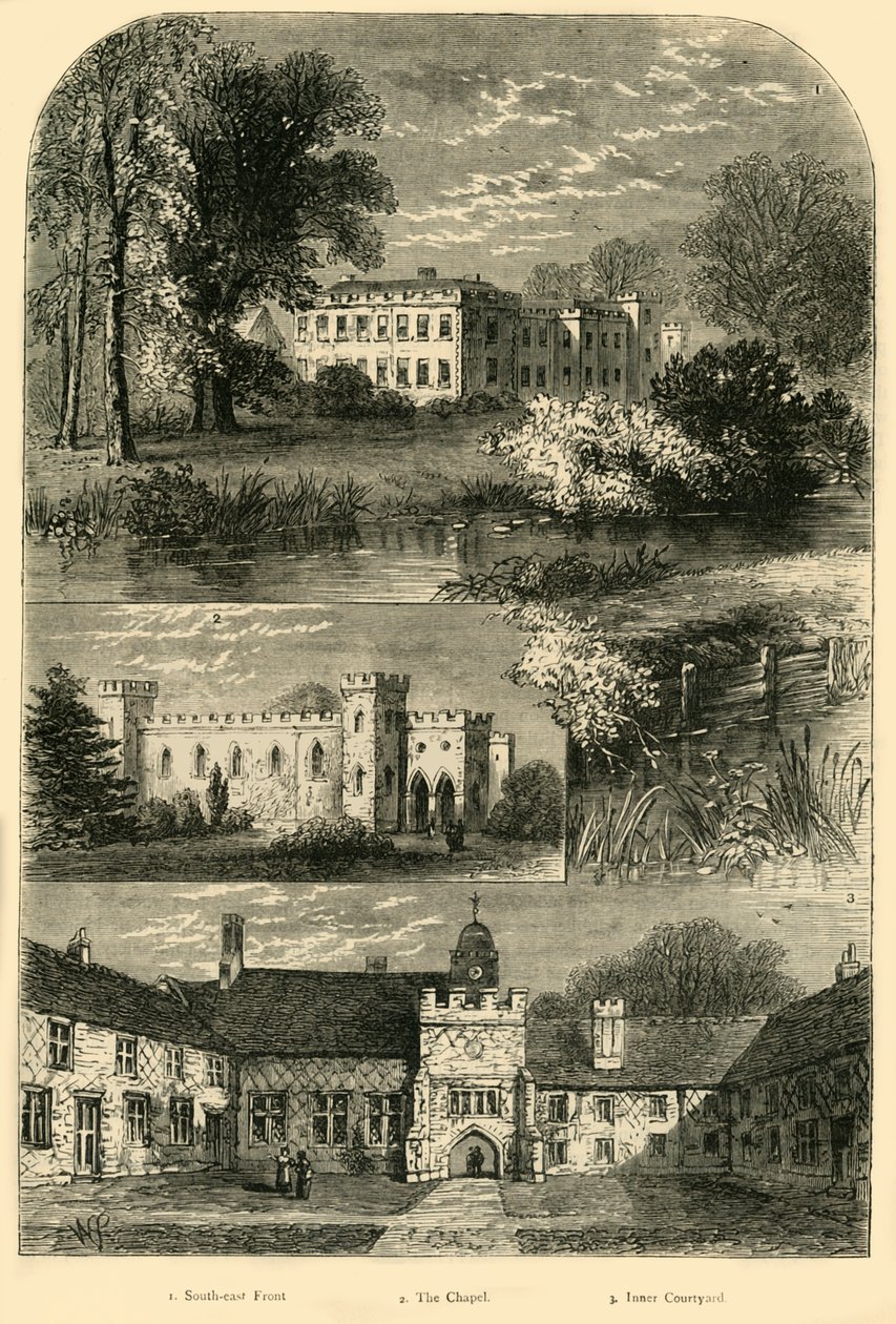 Fulham Palace in 1798 by Unbekannt