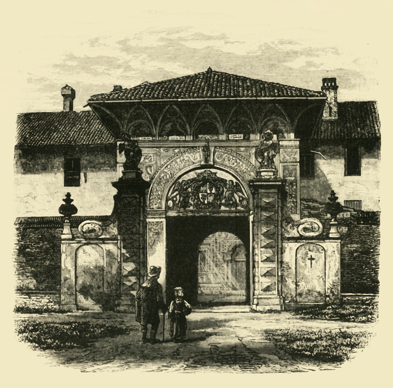 Gateway of the Certosa, Pavia by Unbekannt