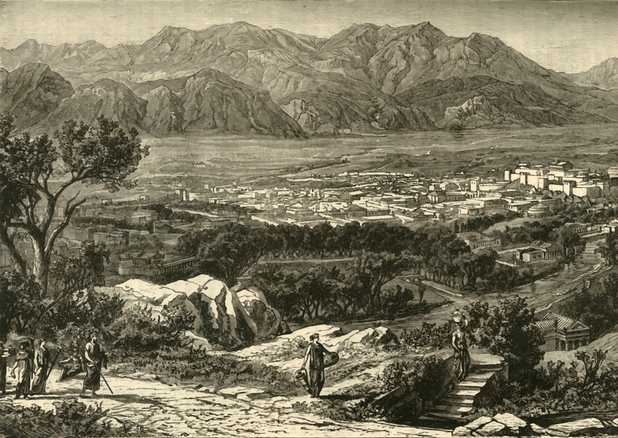 General View of Sparta, Restored, 1890 by Unbekannt