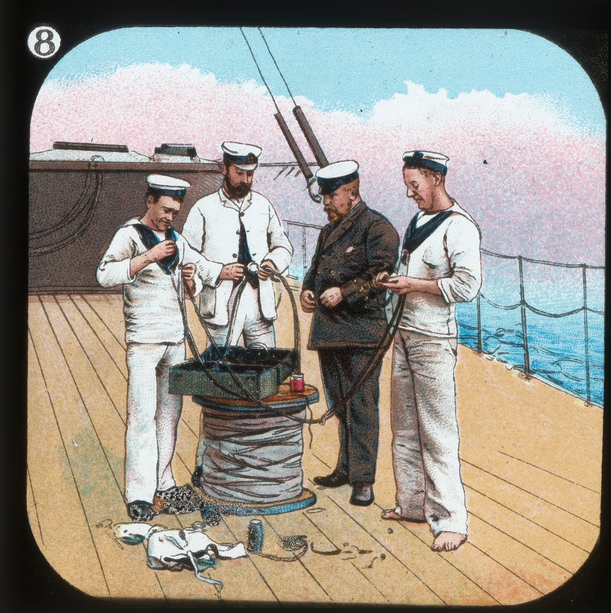 Getting Electric Light Ready -- H.M.S. Edinburgh by Unbekannt