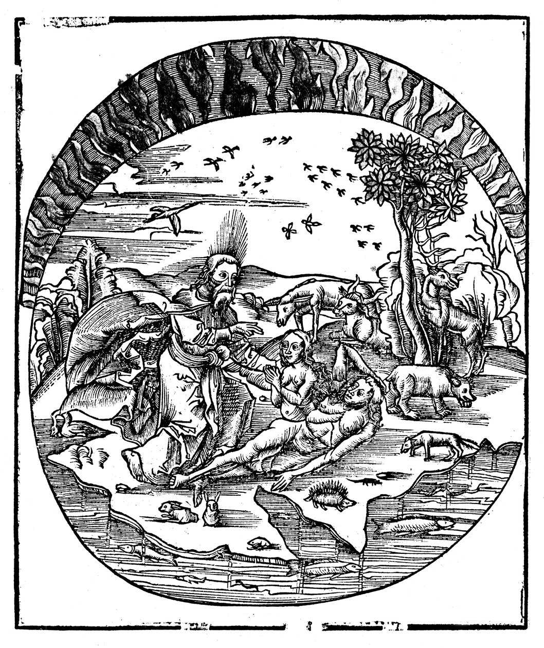God Creating Eve from Adam