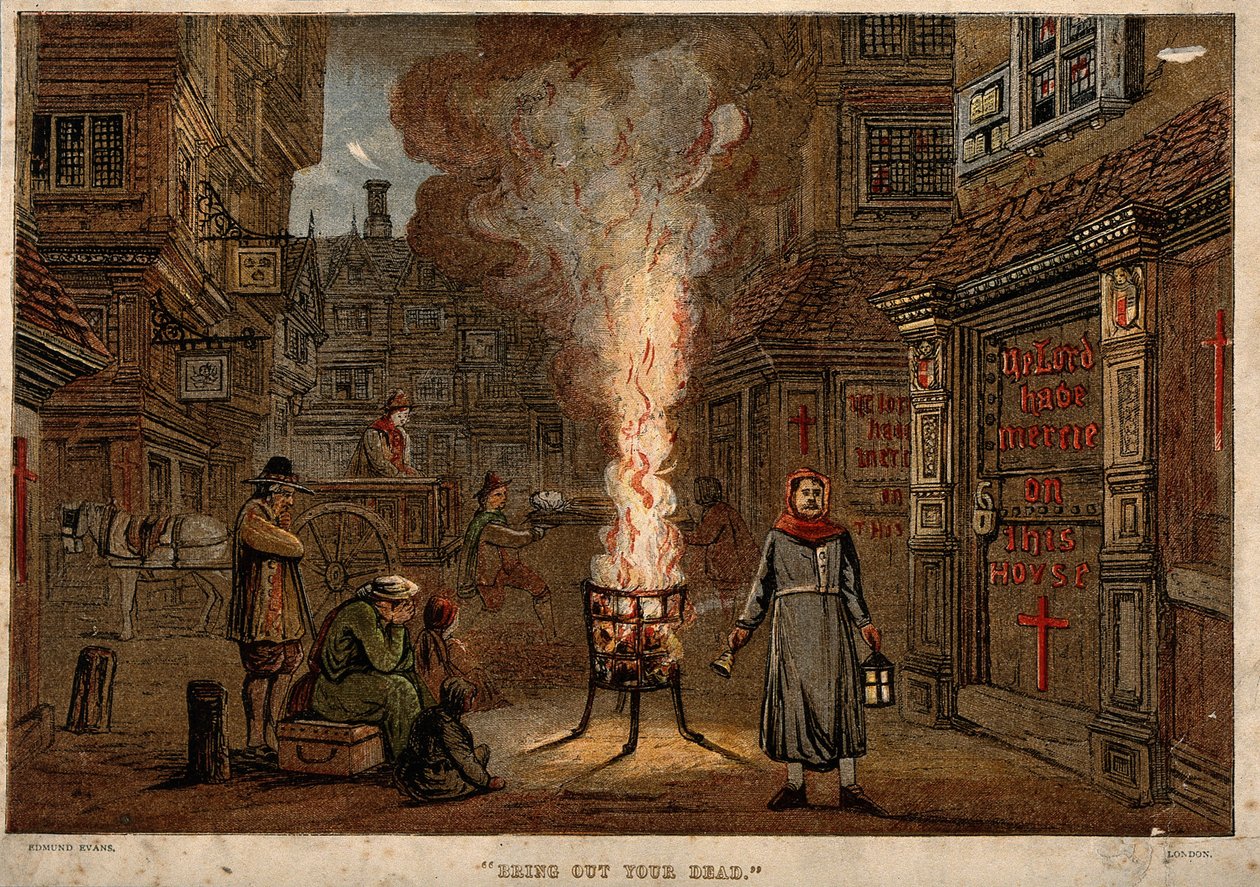 Great Plague in London by Unbekannt