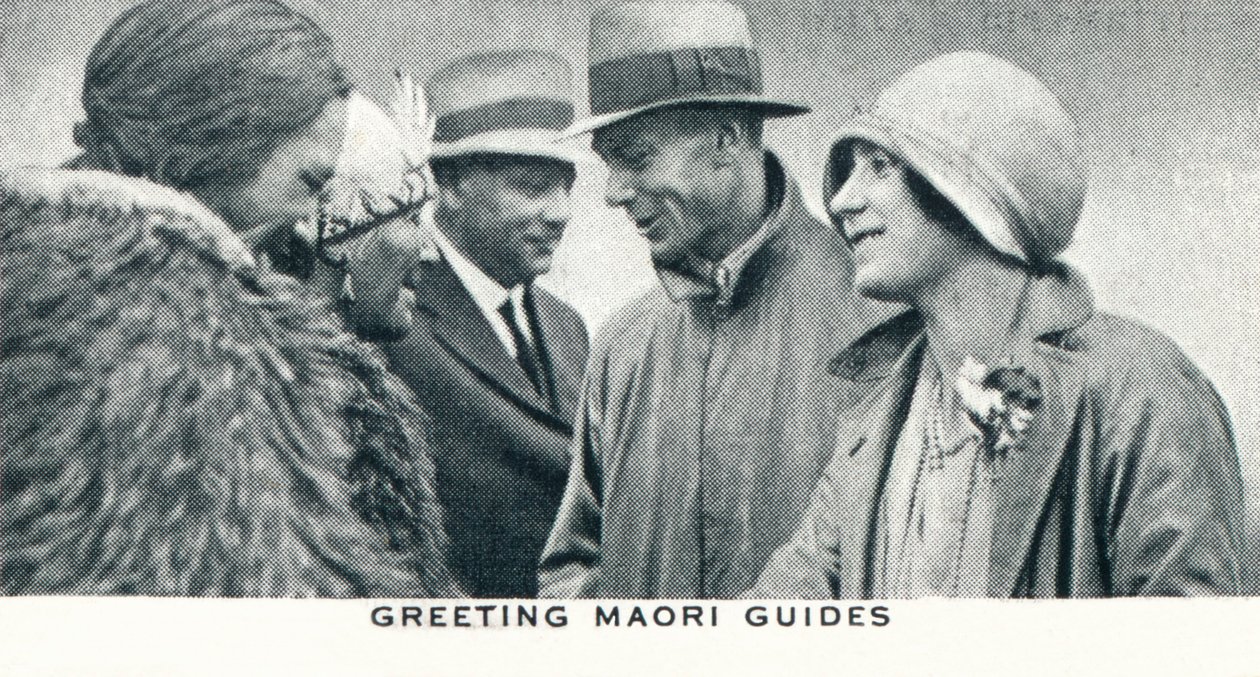 Greeting Maori Guides by Unbekannt