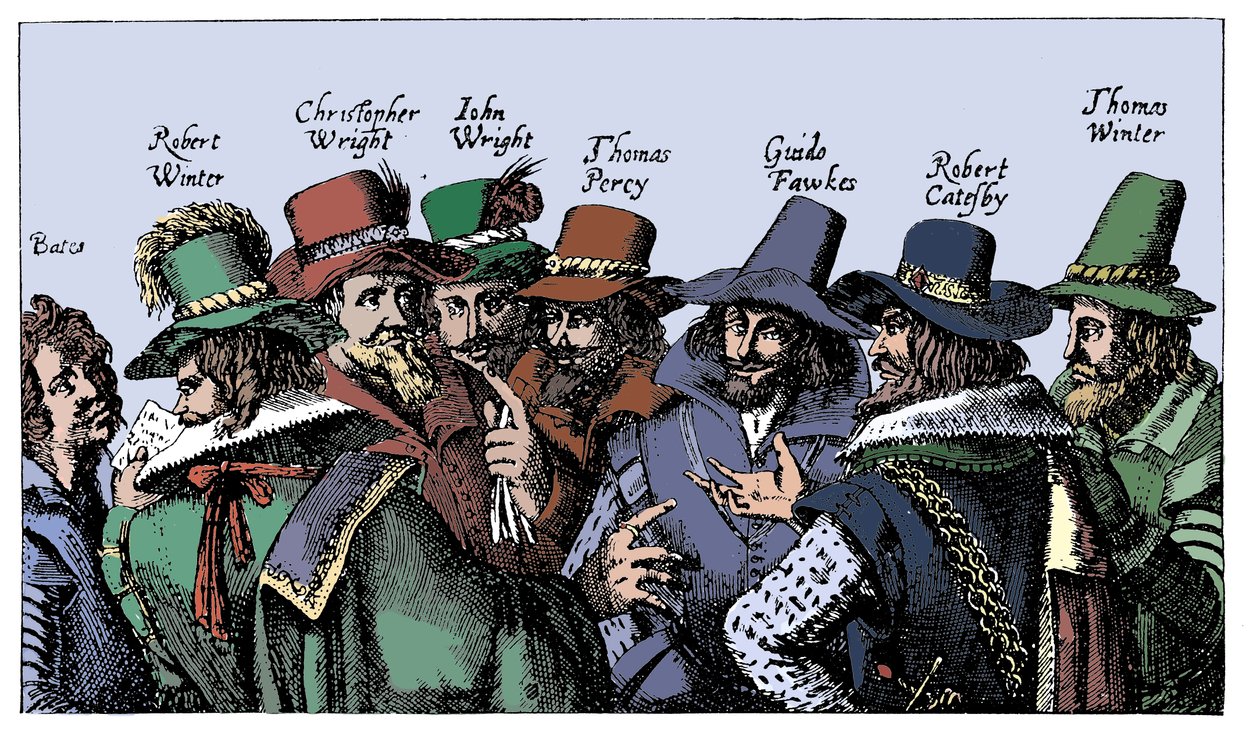 Guy Fawkes and the Gunpowder Plotters by Unbekannt