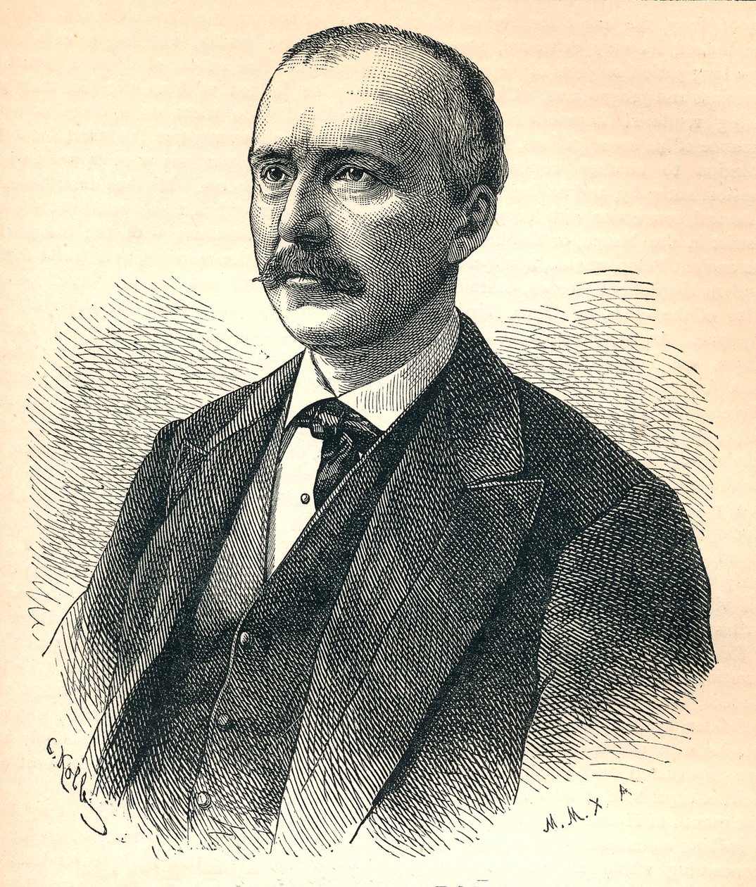 Heinrich Schliemann, German Archaeologist by Unbekannt