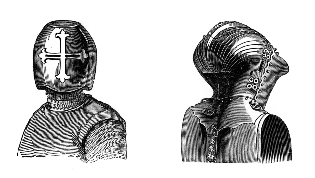 Helmets, 13th and 15th Centuries by Unbekannt