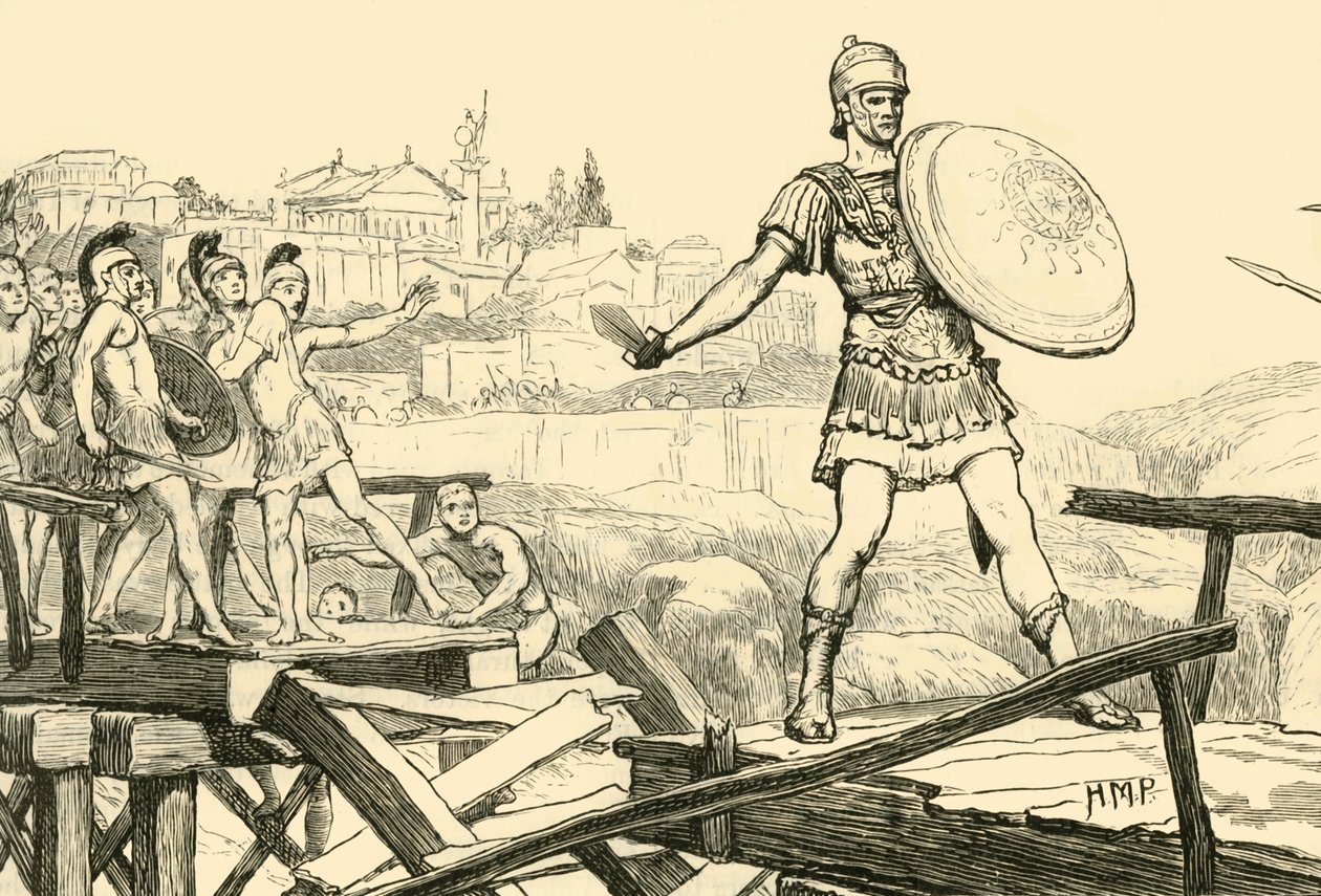 Horatius Cocles Defending The Bridge by Unbekannt
