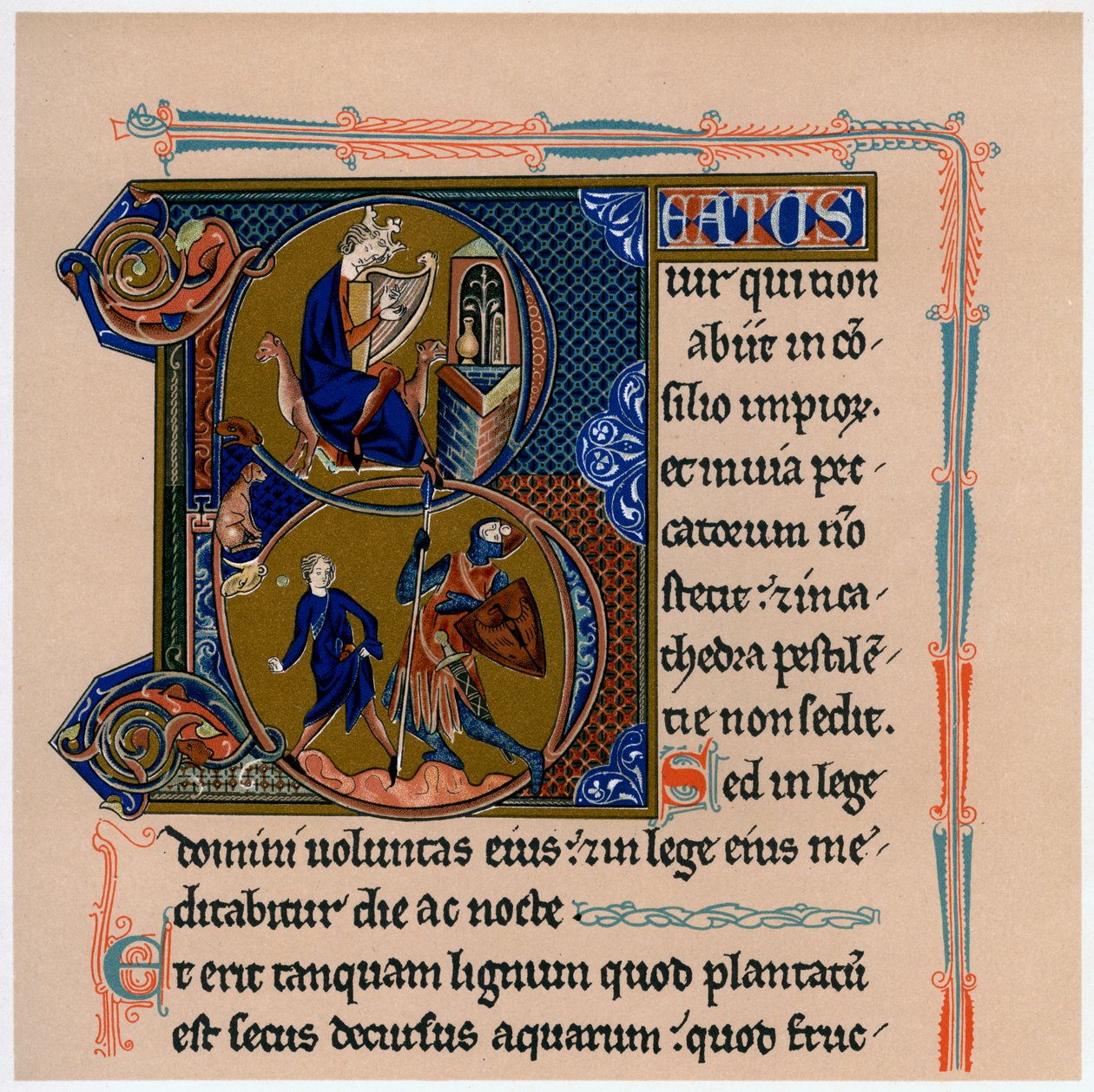 Illuminated Initial Letter B, 13th century, 1901 by Unbekannt