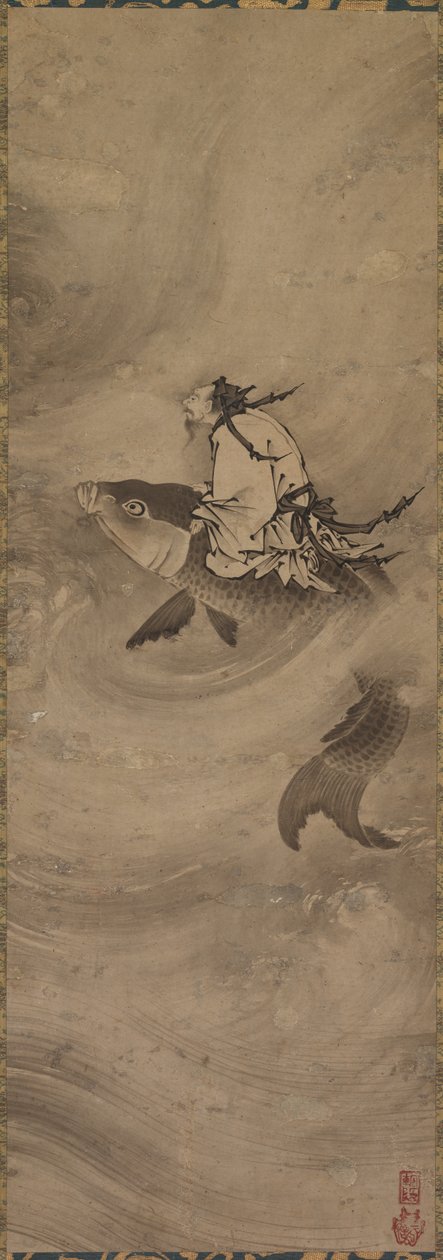 Immortal Riding on a Carp by Unbekannt