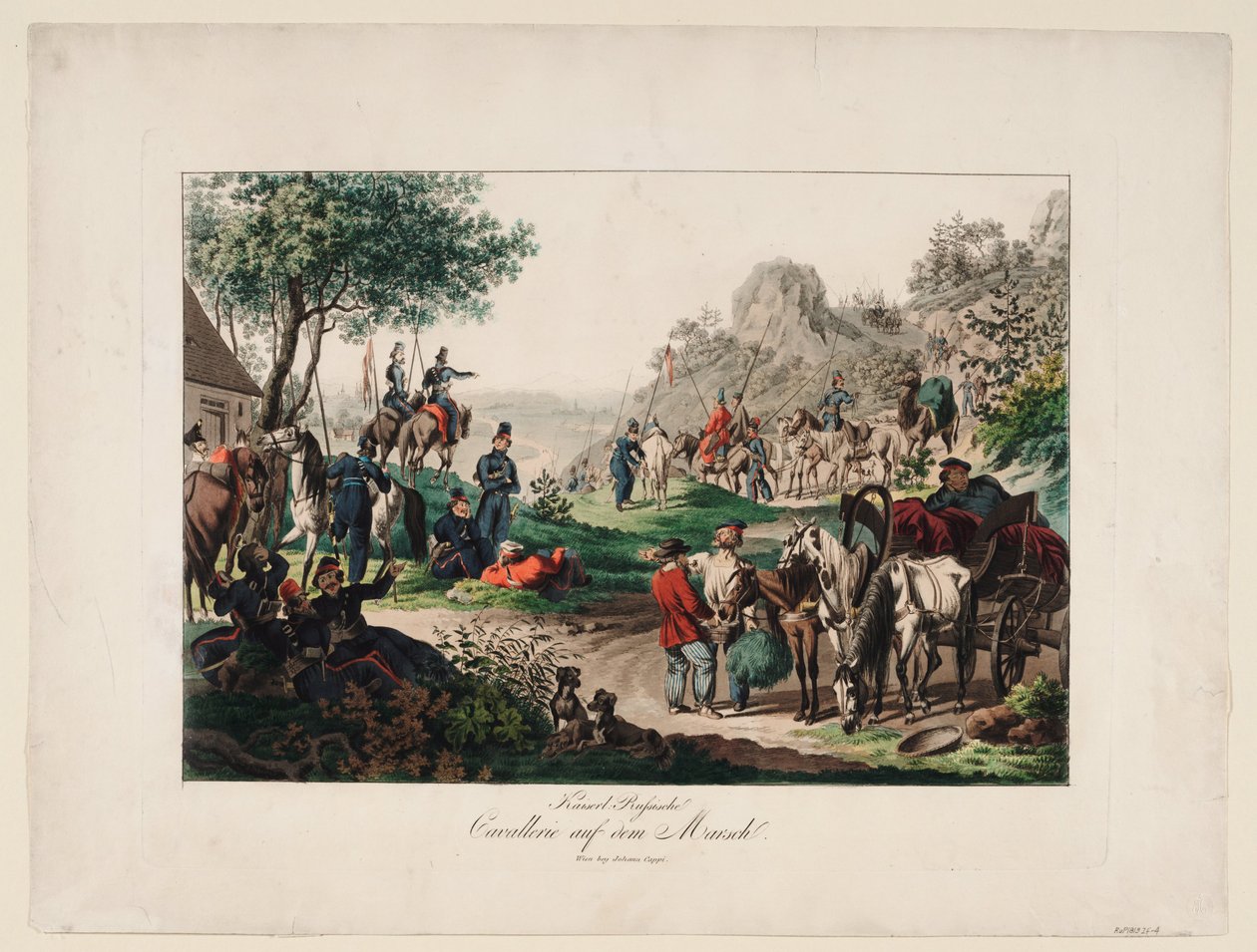 Imperial Russian Cavalry on the March by Unbekannt