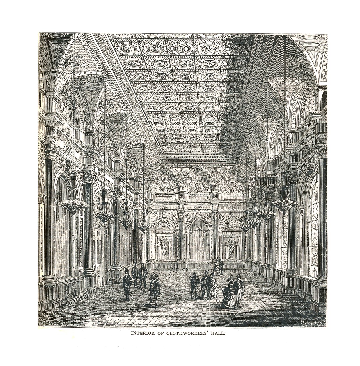 Interior of the Clothworkers Hall by Unbekannt