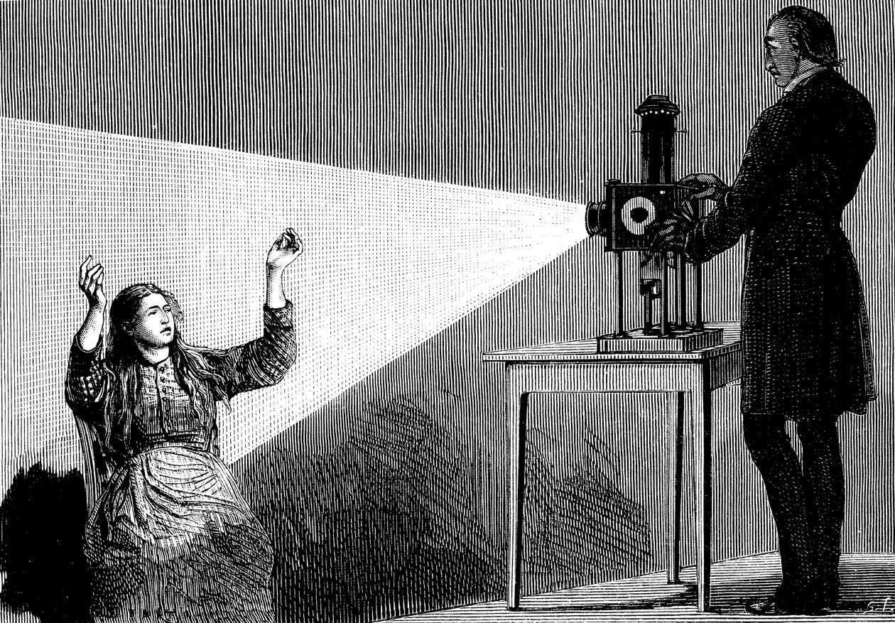 Jean Martin Charcot demonstrating hypnosis, 1879 by Unbekannt