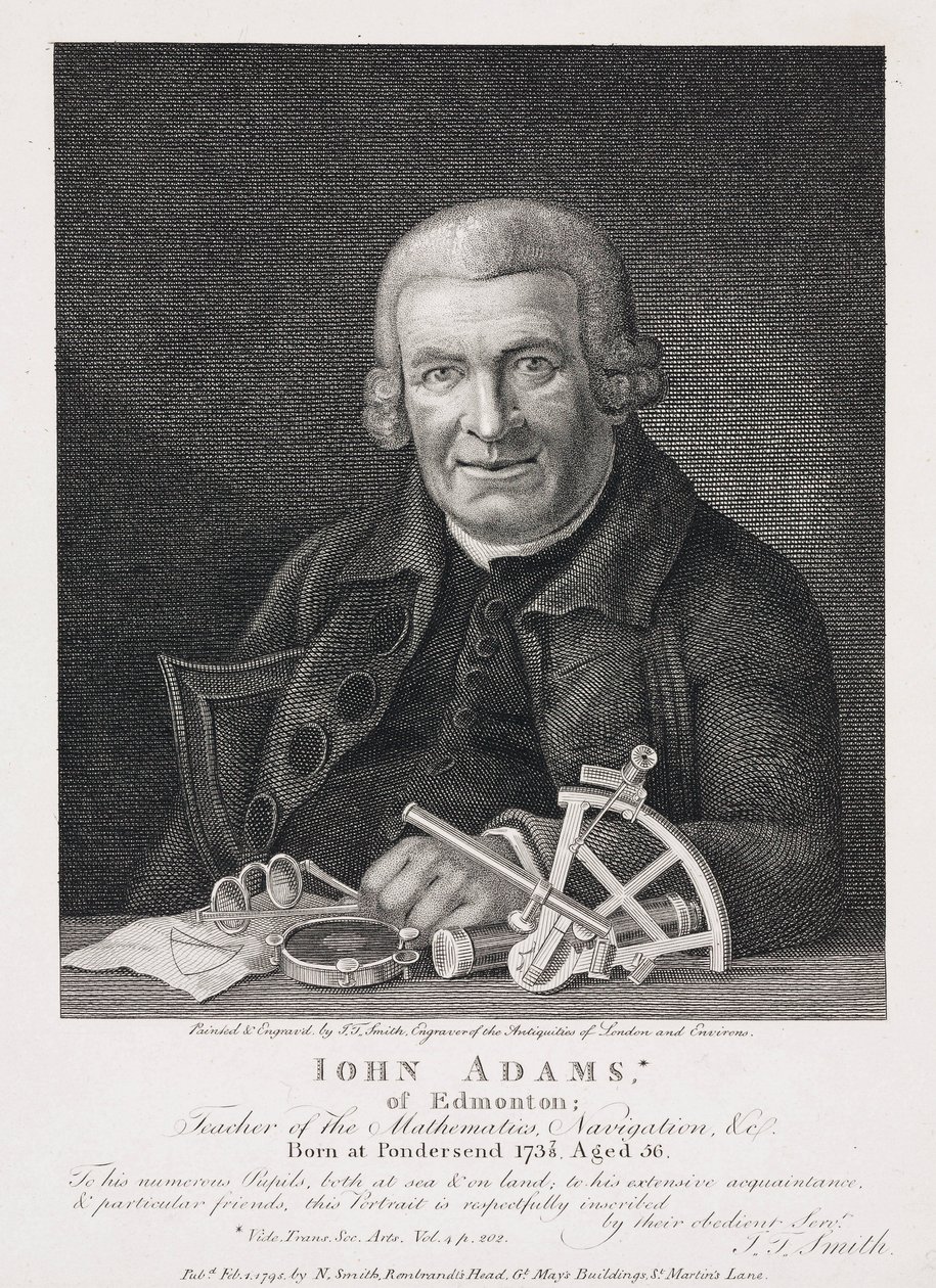 John Adams, mathematician by Unbekannt