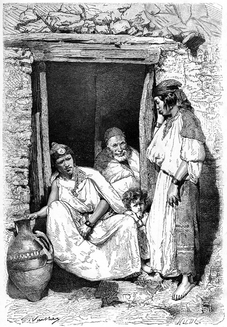 Kabyle Family Group, Algeria, c1890 by Unbekannt