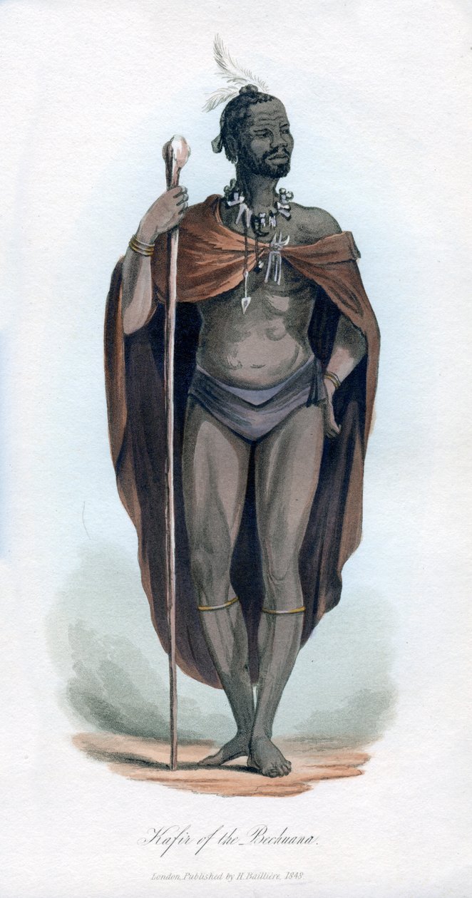 Kafir of the Bechuana, 1848 by Unbekannt
