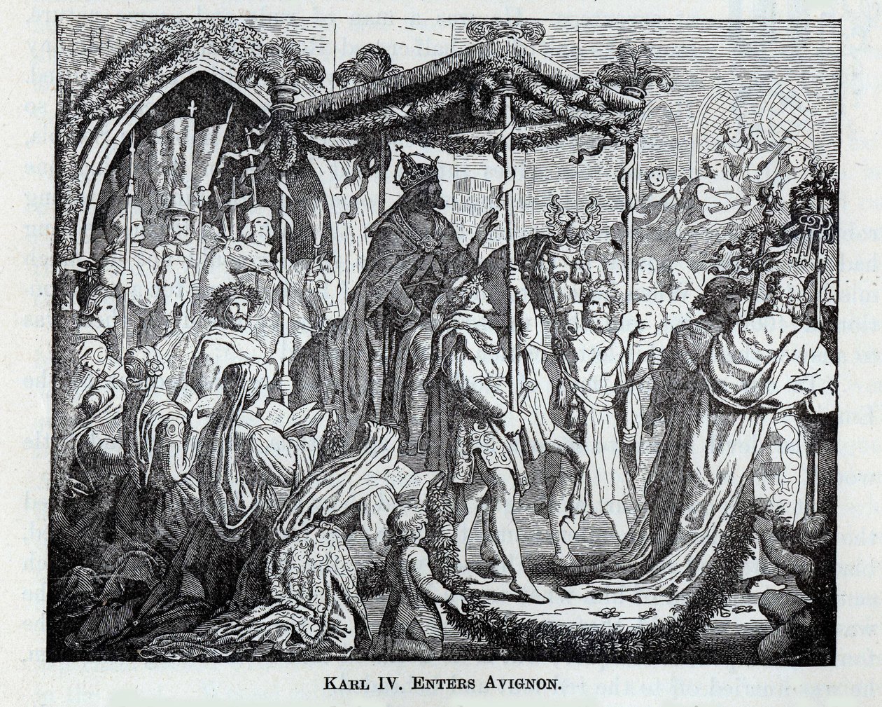 Karl IV Enters Avignon by Unbekannt