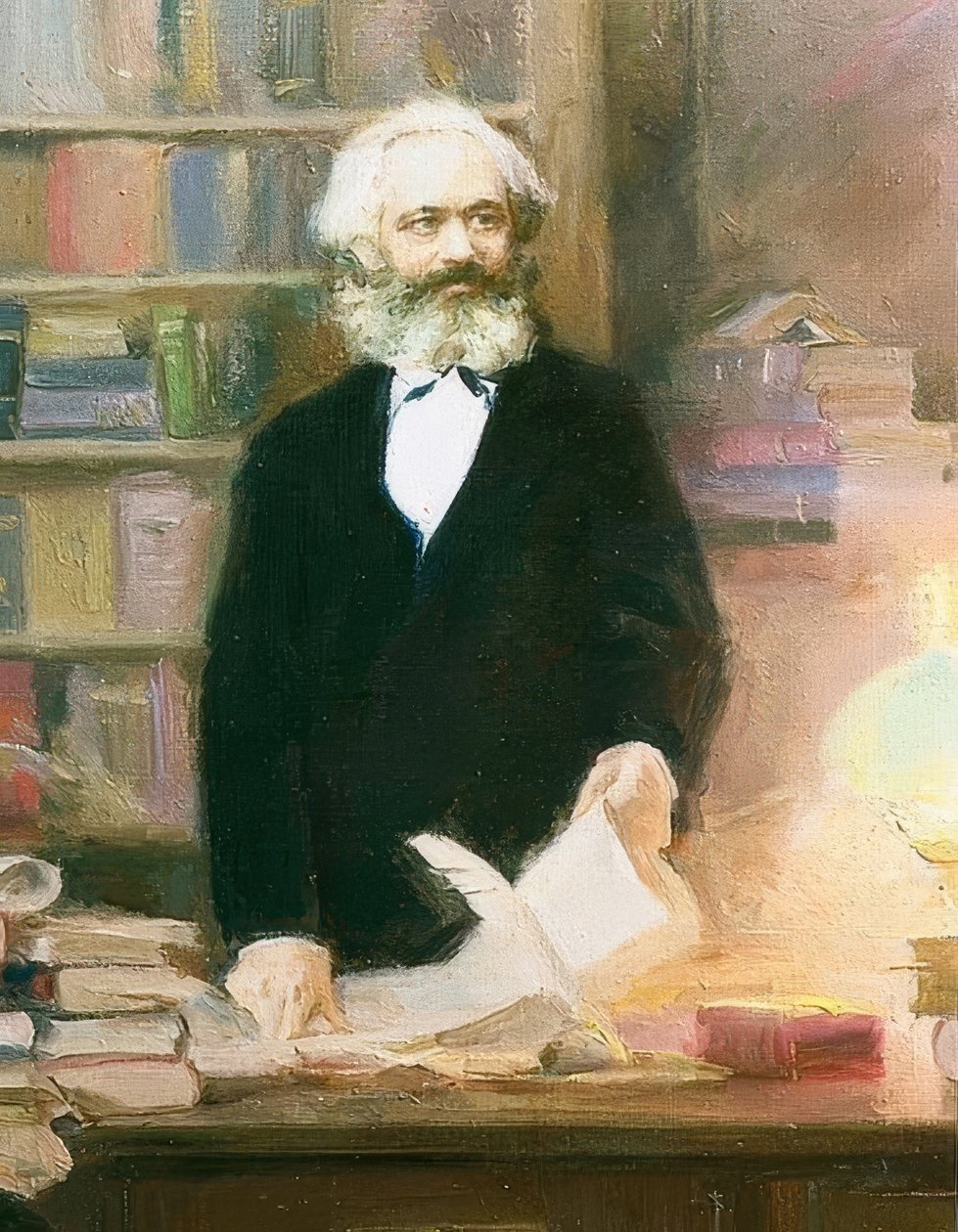 Karl Marx in his Study. c1875 by Unbekannt