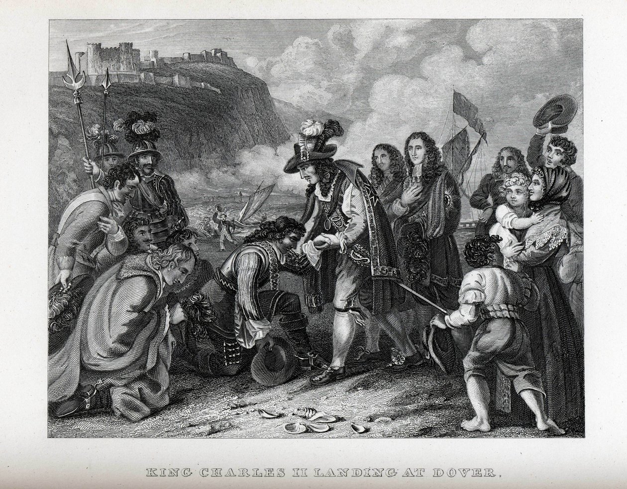 King Charles II landing at Dover by Unbekannt