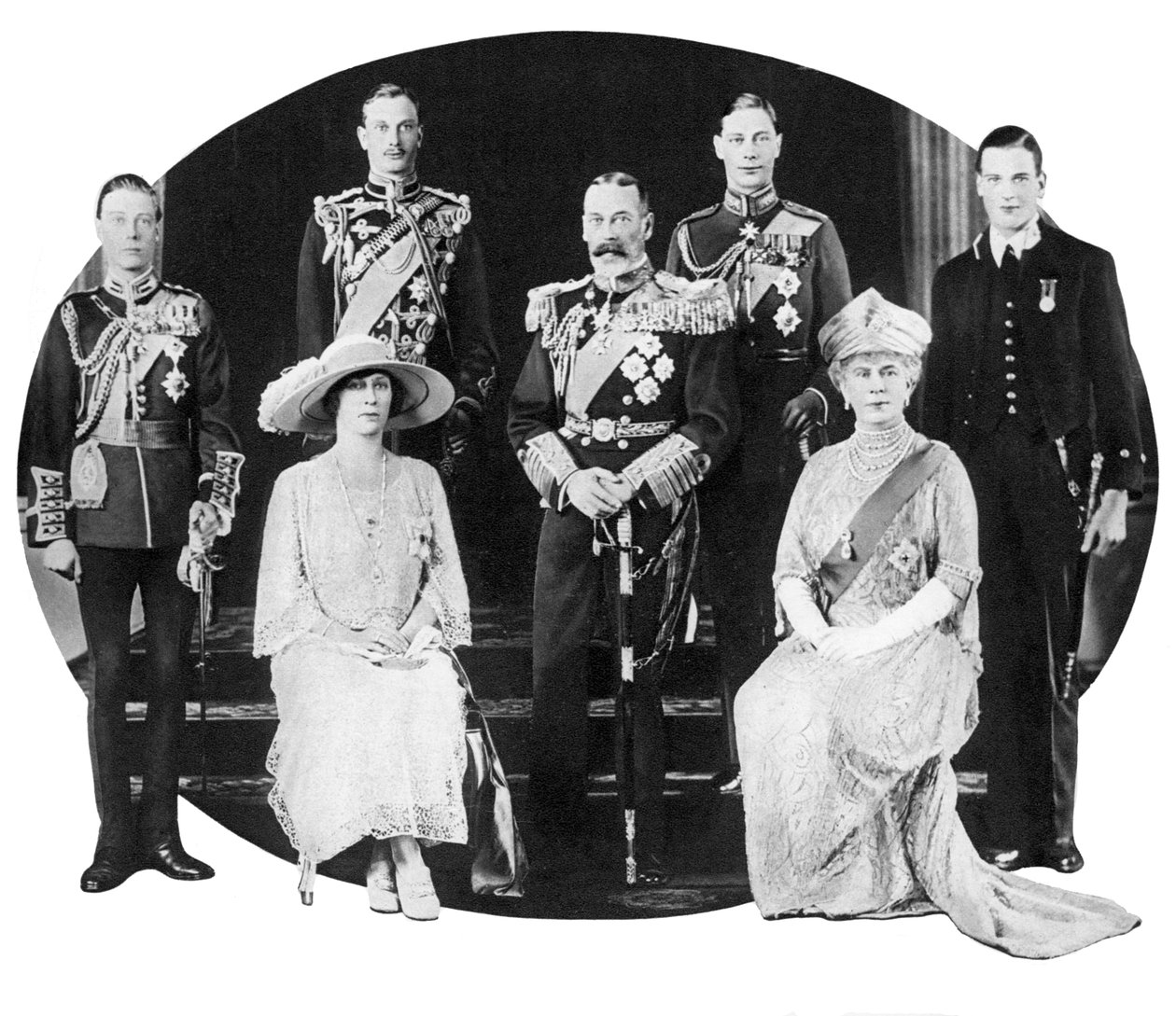 King George V and His Family by Unbekannt