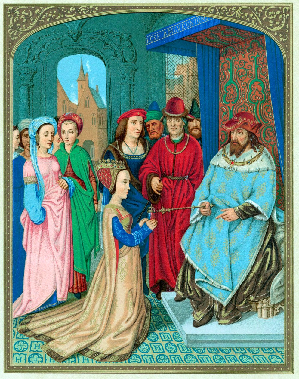 King Solomon Welcoming the Queen of Sheba by Unbekannt
