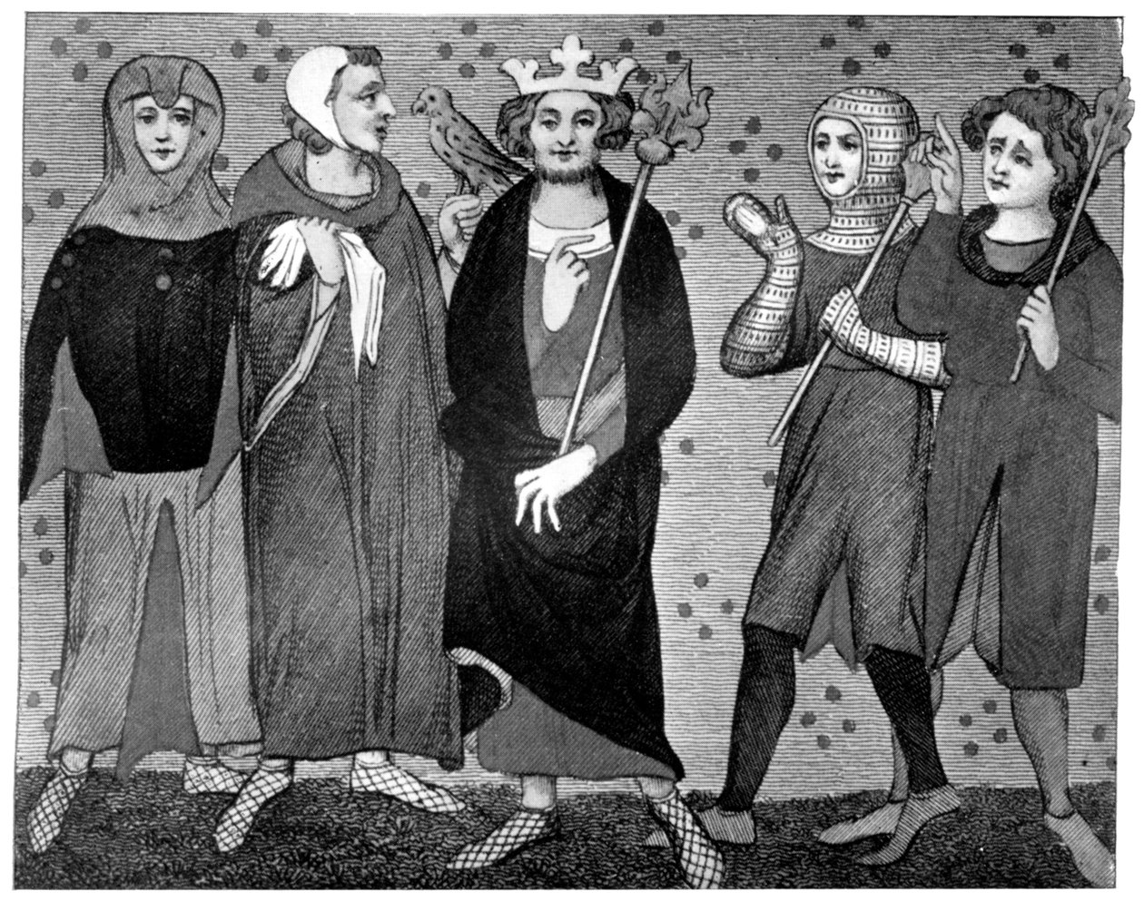 King and Court, Late 13th-14th Century by Unbekannt
