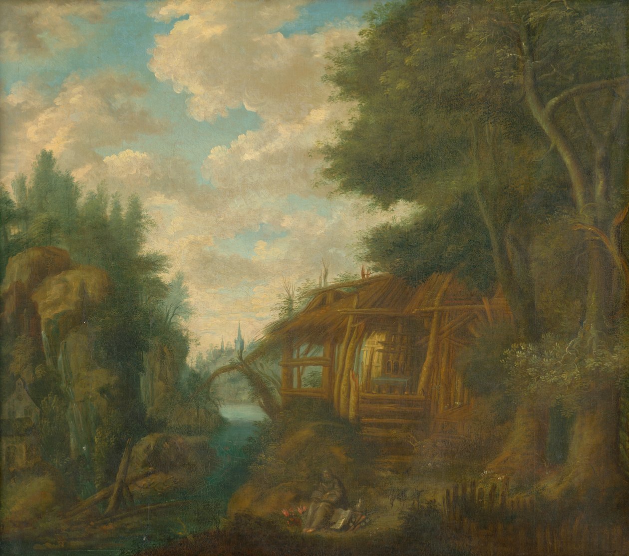 Landscape with Cottage by Unbekannt