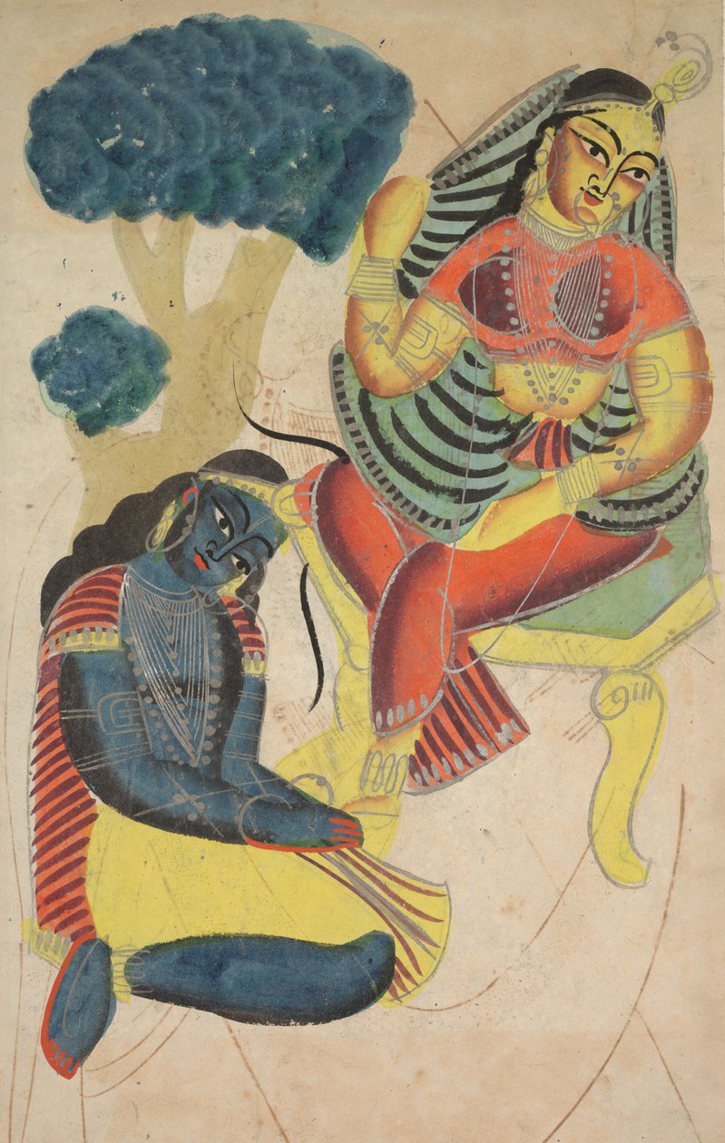 Krishna Stroking Radha