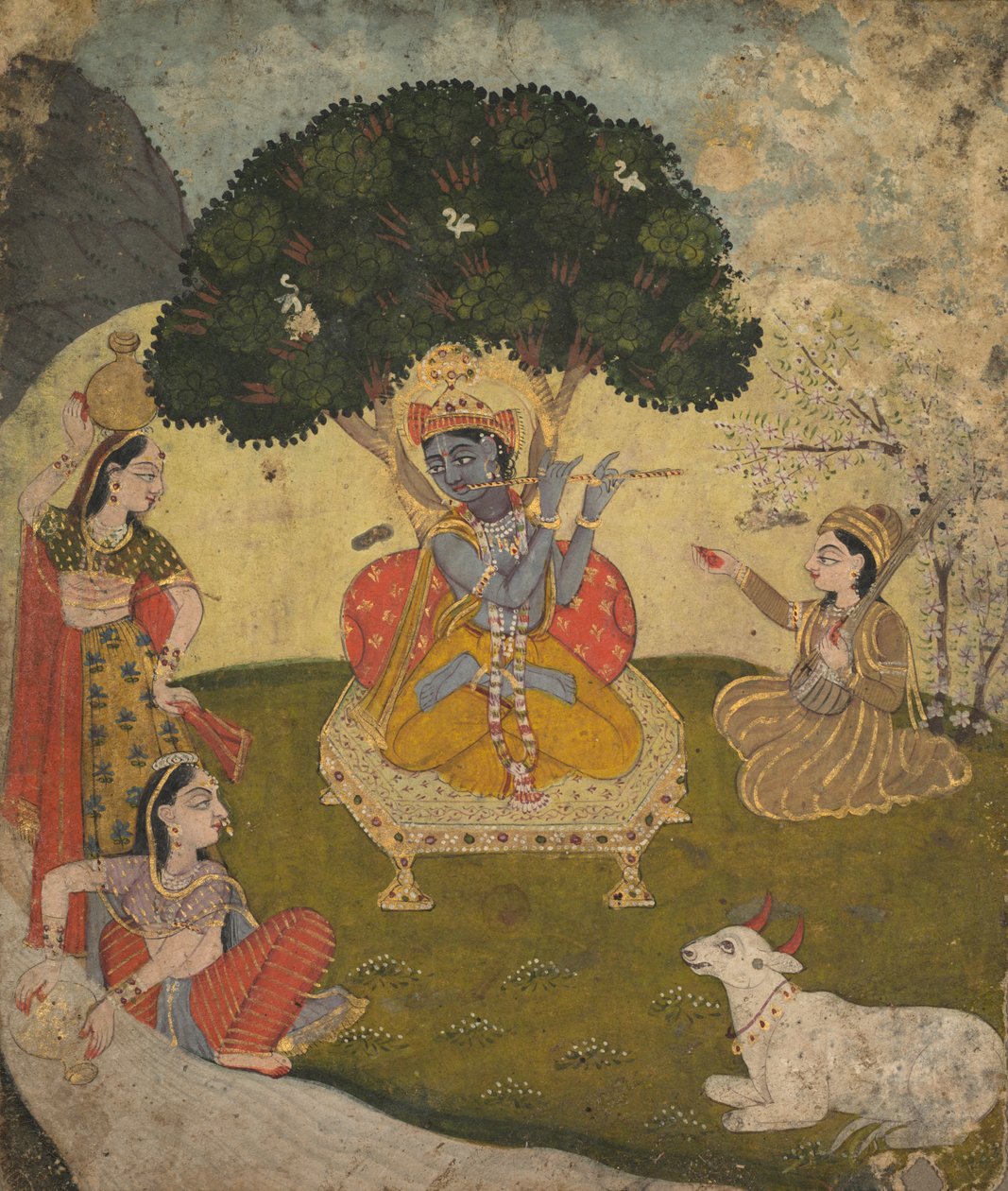 Krishna and Gopis by Unbekannt
