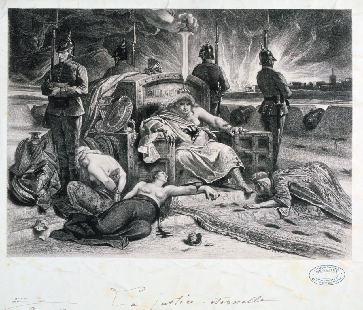 La Justice Eternelle, Franco-Prussian war by Unbekannt
