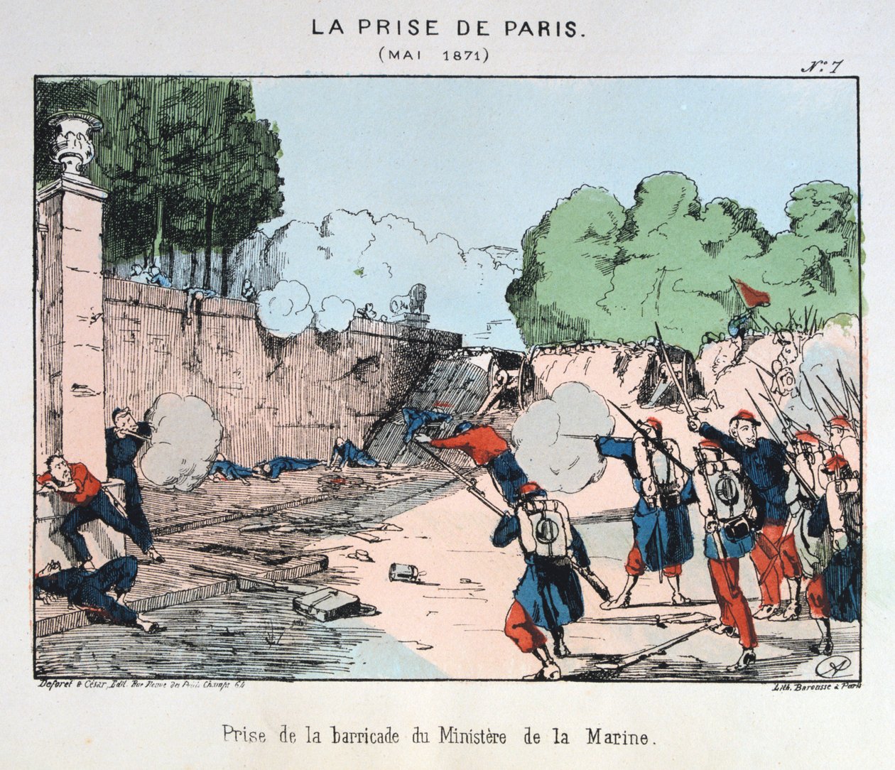 The Capture of Paris, May 1871 by Unbekannt