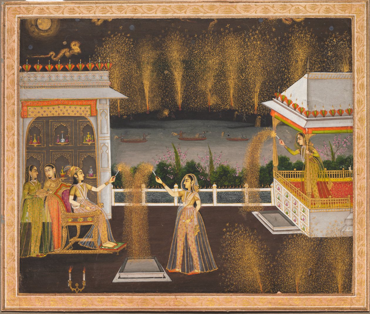 Ladies Celebrating Diwali by Unbekannt Unbekannt