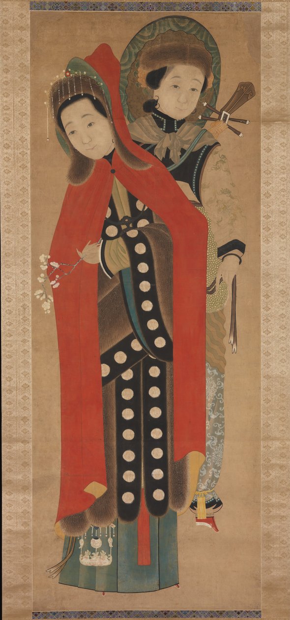 Lady and Attendant by Unbekannt