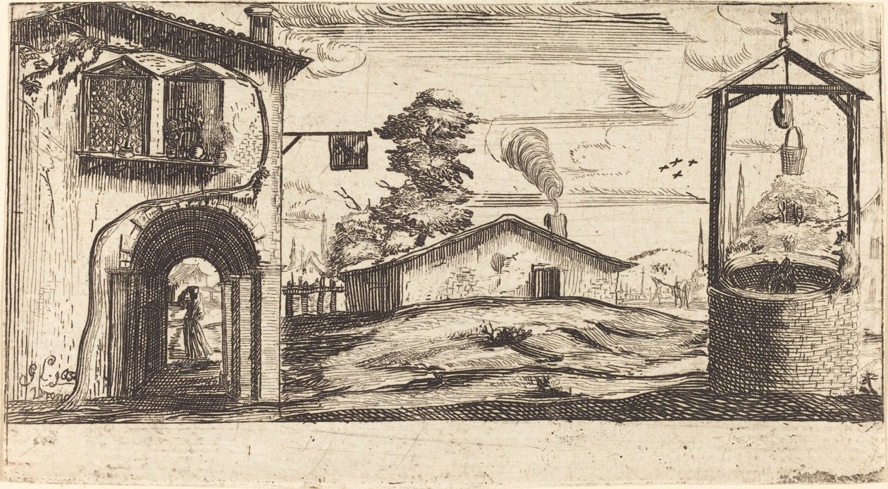 Landscape with a Well by Unbekannt