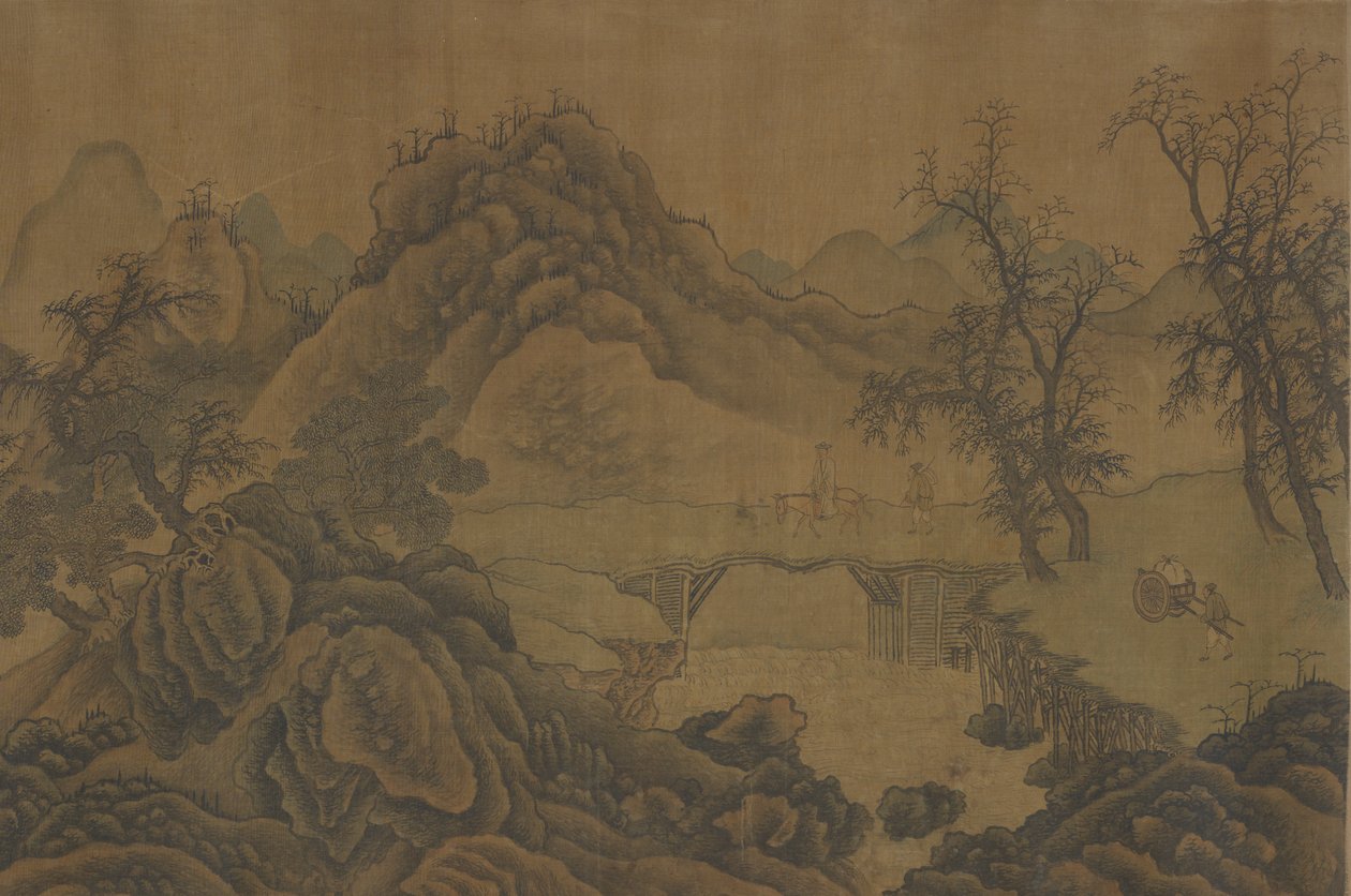 Landscape with Travelers by Unbekannt
