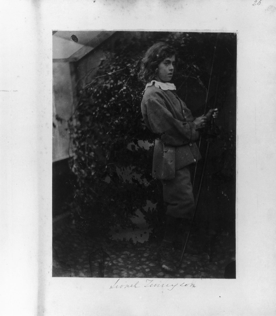 Lionel Tennyson with bow and arrow by Unbekannt