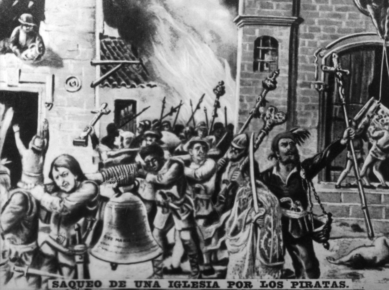 Looting of a church by Unbekannt