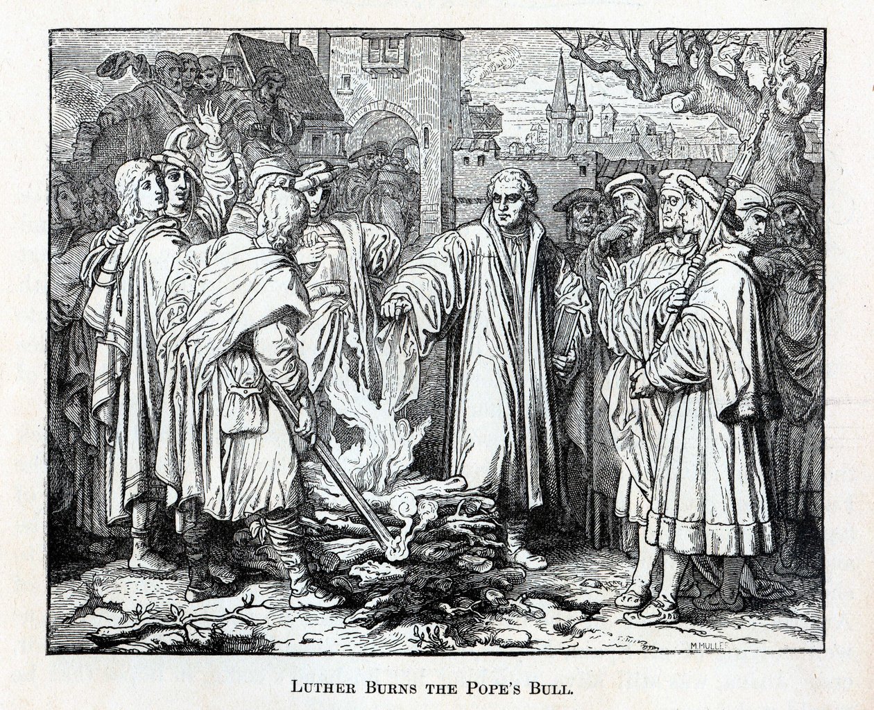 Luther Burns the Pope