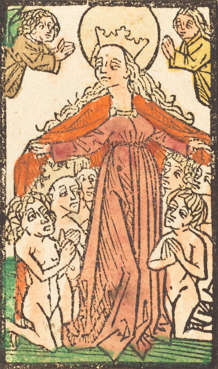 Madonna as a Protectress by Unbekannt