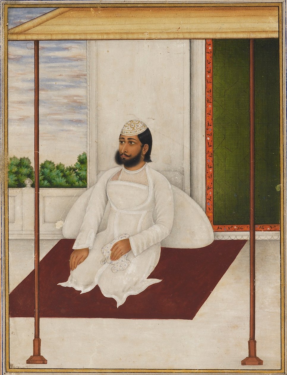 Man in a Flowered Skull Cap by Unbekannt