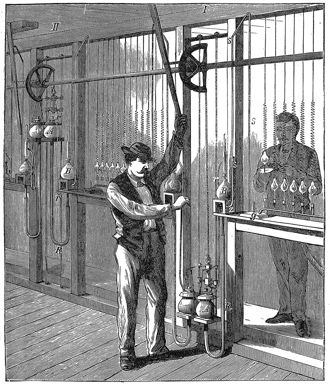 Manufacturing Electric Light Bulbs by Unbekannt